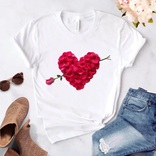 Tricou de vară pentru femei Heart