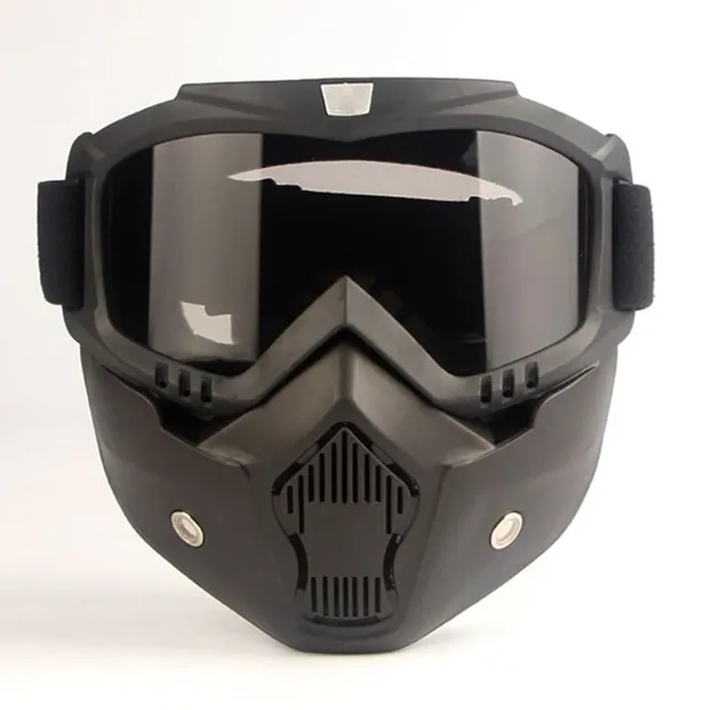 Motorcycle goggles with mask