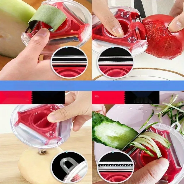 Kitchen helper for fruit and vegetables - 3 tools in one