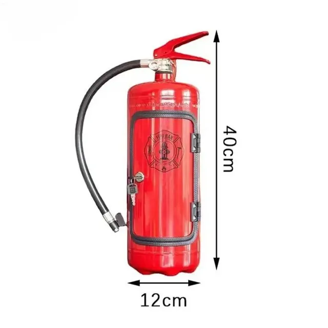 Stylish minibar in the shape of a fire extinguisher