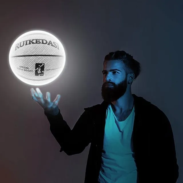Holographic luminous reflective basketball