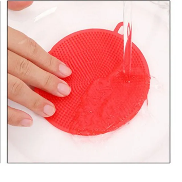 Antibacterial silicone dishwashing sponge