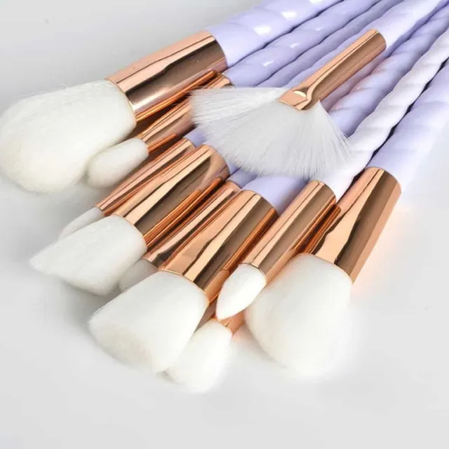 Set of brushes for makeup (10 pcs)