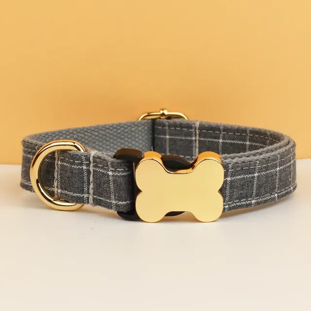 Collier de luxe pour chiens avec pendentif en forme d'os - différentes variantes de couleurs