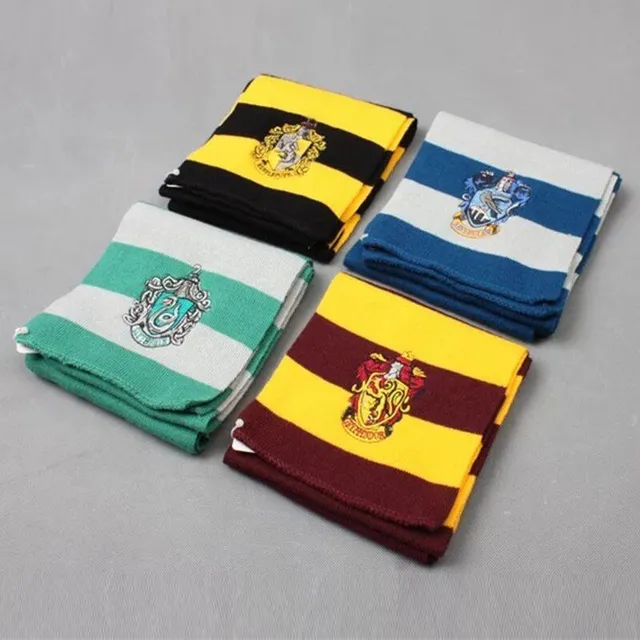 Fular cu dungi unisex cu emblema Casei Gryffindor - Harry Potter