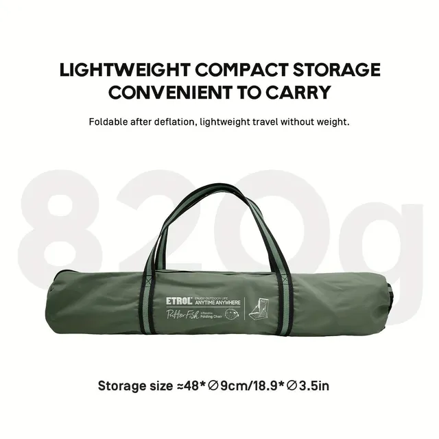 Scaun gonflabil pliabil, pernă de aer pentru picnic în aer liber, spătar portabil, scaun de camping