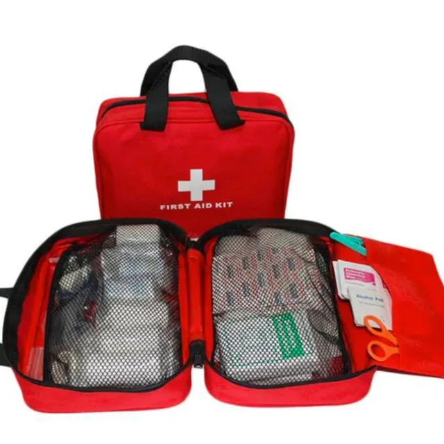 Portable bag for a first aid kit for outdoor rescue and storage of medicines