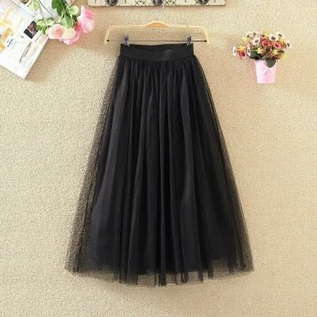 Women's tulle A-line skirt with lining