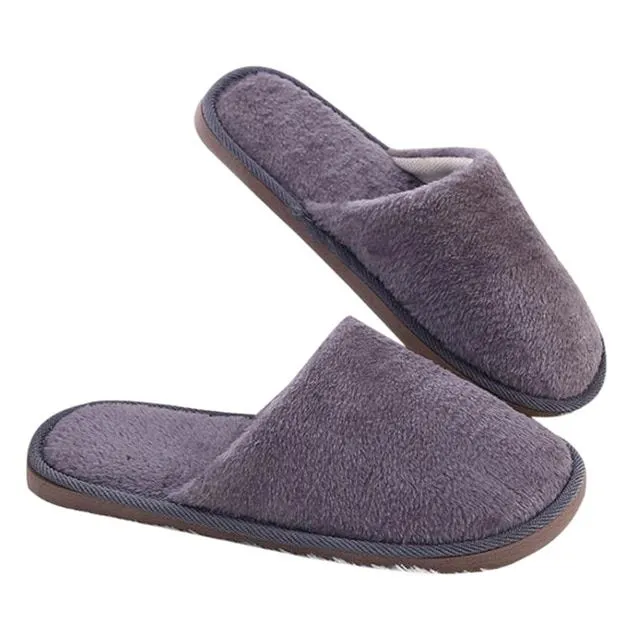 Unisex home plush slippers grey 38-39