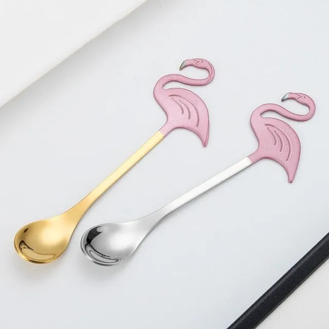 Tea spoon with flamingo