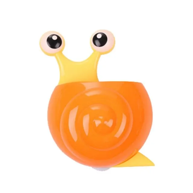 Cheerful toothbrush holder in the shape of a snail