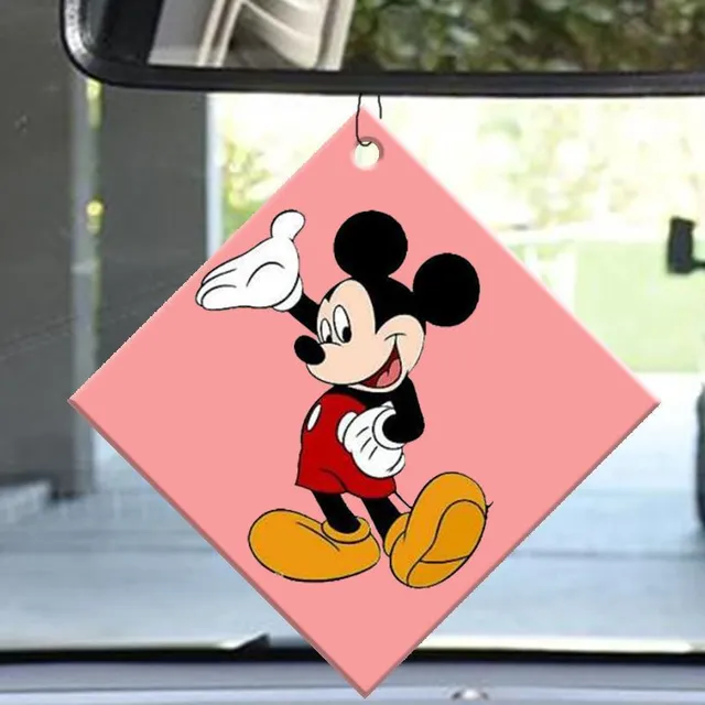 Modern car air freshener with Mickey Mouse Morton motif