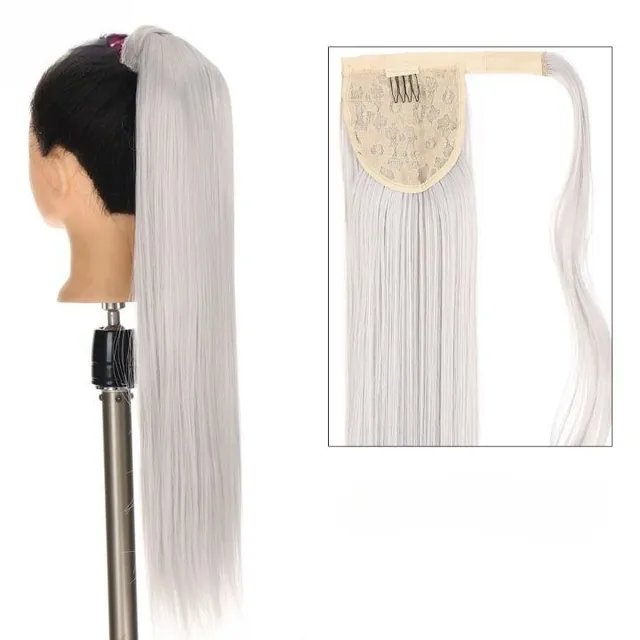 Women's long synthetic hair extensions for thickening hair