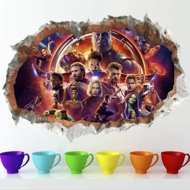 Naklejka 3D Avengers