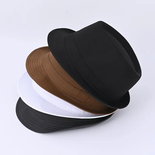 Simple single color jazz hat Fedora - Classic British style, unisex hat made of felt, light trilby for women and men