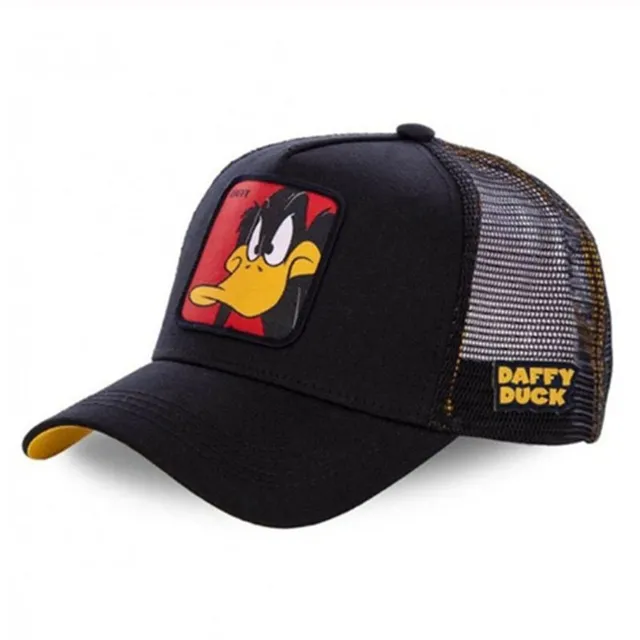 Unisex baseball cap with motifs of animated characters DUCK BLACK
