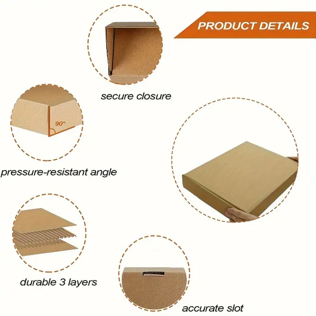 100x Advantageous package: Small postal box 5.3 x 3.3 x 1 inch, corrugated cardboard, for business, gifts and making brown