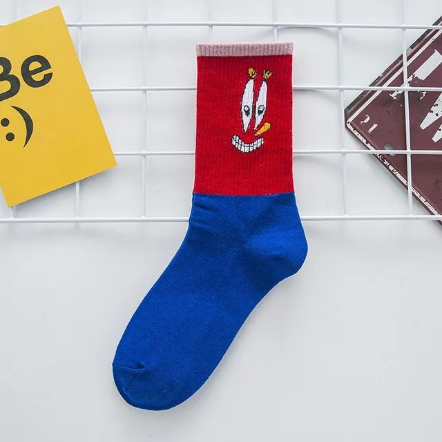 Unisex colorful socks with Spongebob printing and his friends