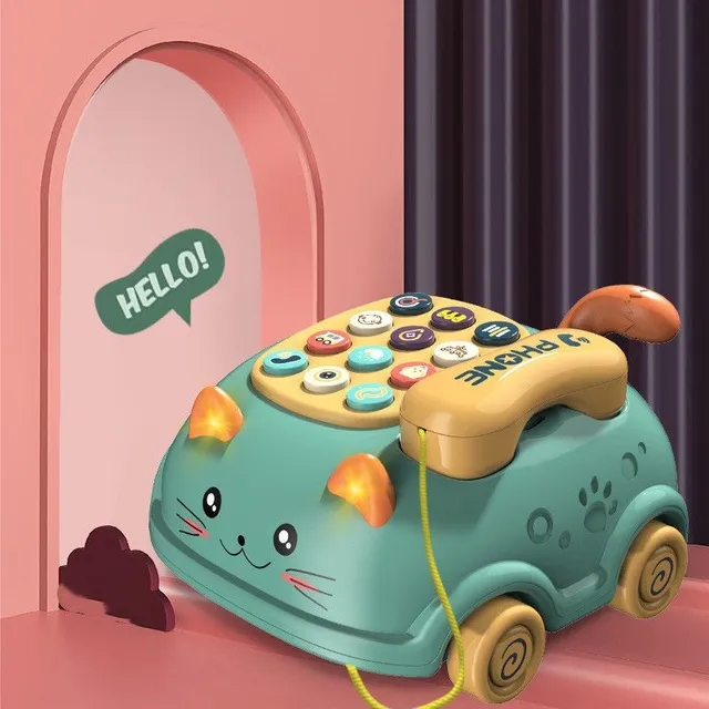 Telefon edukacyjny dla dzieci w kształcie kota