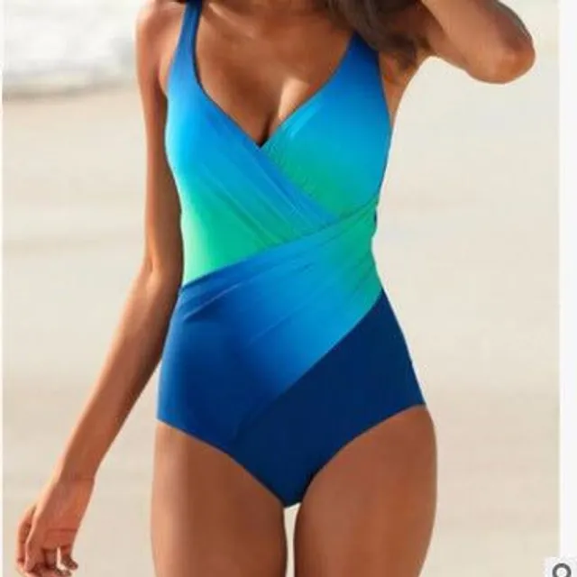 Women's colourful one-piece swimsuit