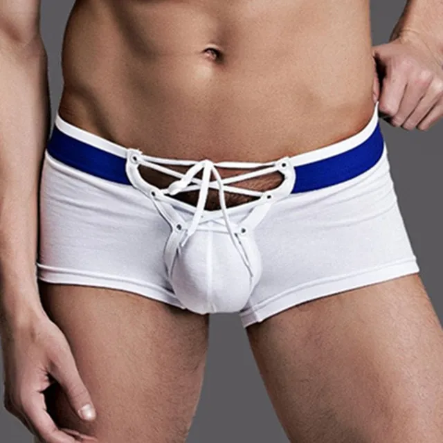 Men's sexy boxer shorts with ties