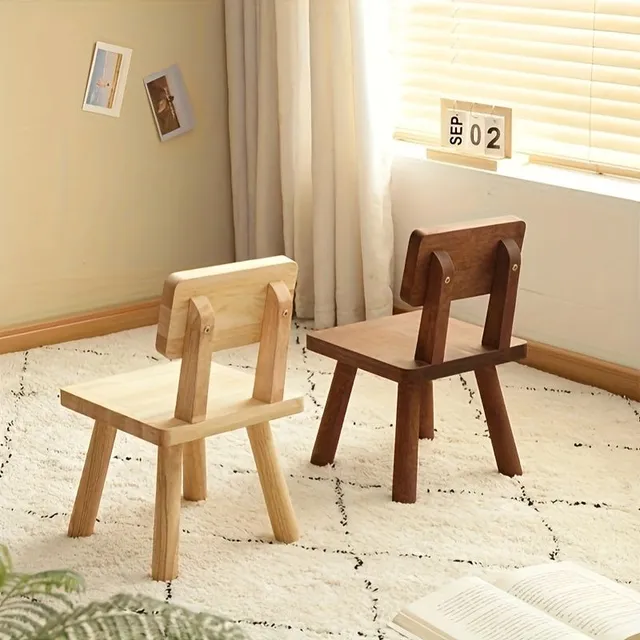 1pc Wooden Stool, Taburet To changing Bot, Small Stool From Masivu Pro Household, Small Wooden Stool, Cute Stool In Shape Robota