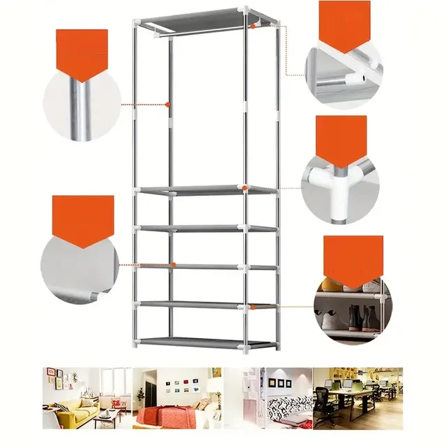 Modern and stylish dress stand from floor to ceiling - For storing and drying clothes inside