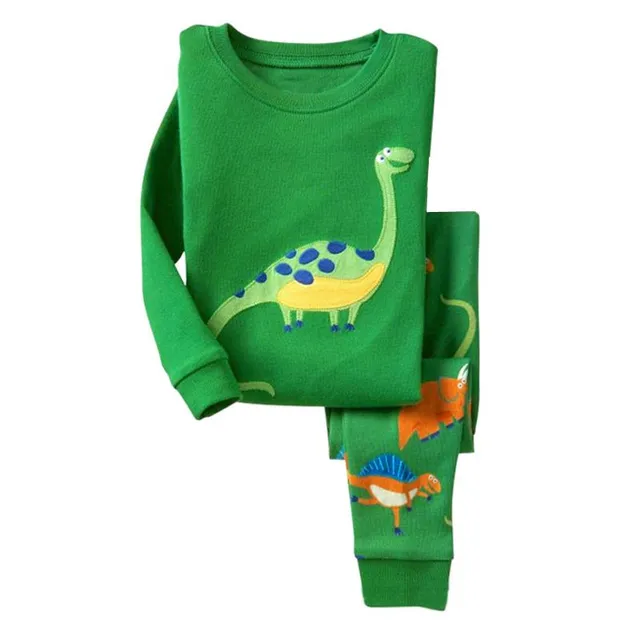 Pijama pentru băieți cu imprimeu de dinozaur
