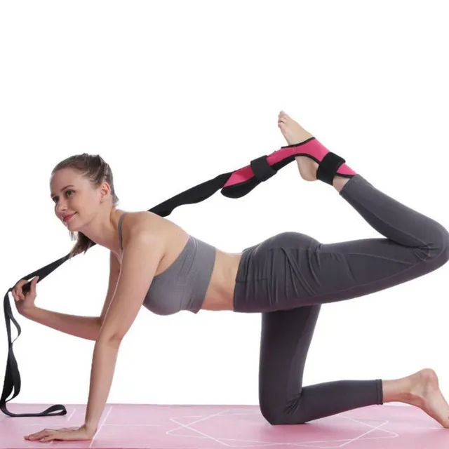 Centură de stretching pentru yoga pentru îmbunătățirea flexibilității și întinderea corpului