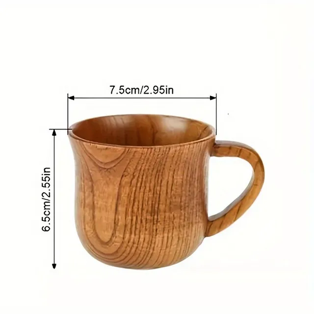 Set of 2 wooden cups