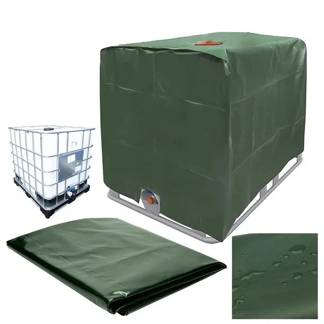 Outdoor cover for 1000L IBC tank - waterproof, dustproof and heat insulated cover for rain drums 260 / 260