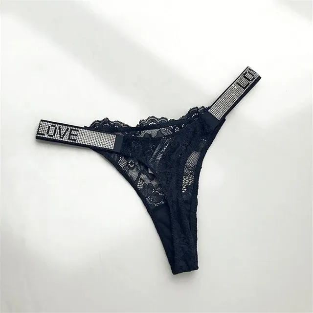 Women's sexy thong with Love Secret inscription