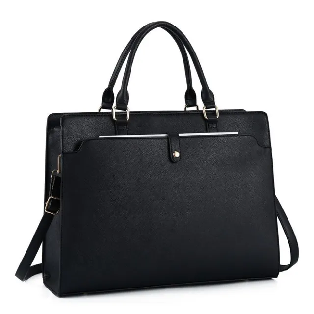 Retro Briefcase Handbag, Multilayer Laptop Bag, Simple crossbody bag for women