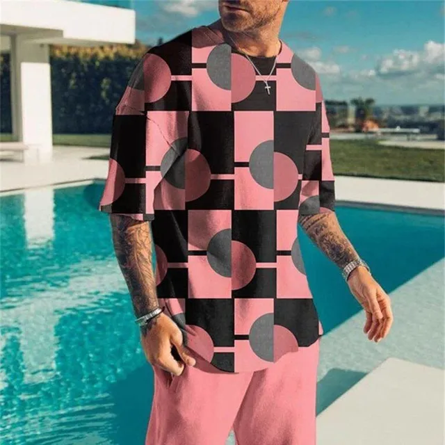 Men's summer clothing set with 3D print