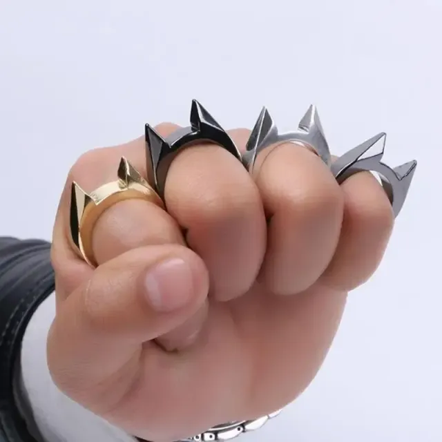 Stylish unisex ring designed for self-defense - 3 colors