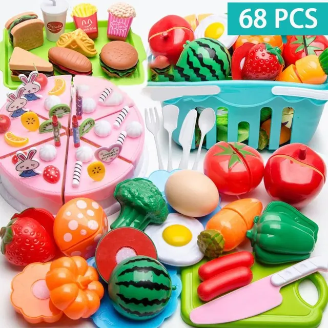 Sada plastových potravin pro děti Play Food Toy