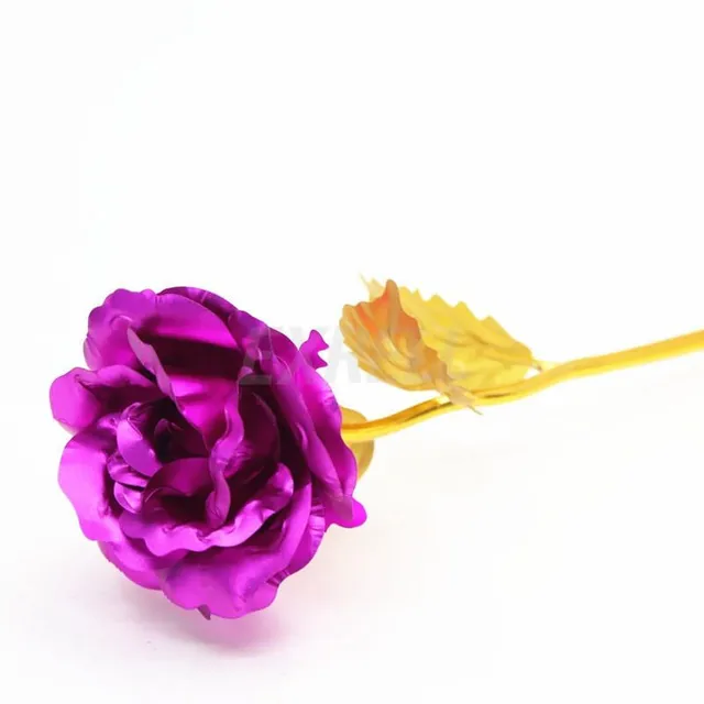 Artificial colored roses with gold color