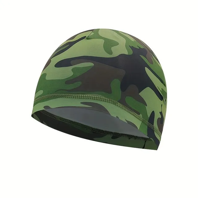 Universal cycling hat with camouflage printing - fast drying lining, breathable, suitable for sport, hiking, swimming