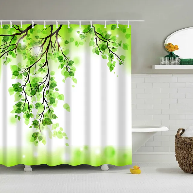 Shower curtain with nature motif 19