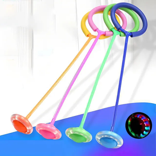 Skákací míč na laně / venkovní LED hračka FLASH
