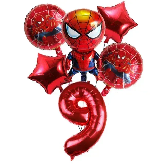 Set di accessori e palloncini per il compleanno con motivi del popolare eroe Spider-man