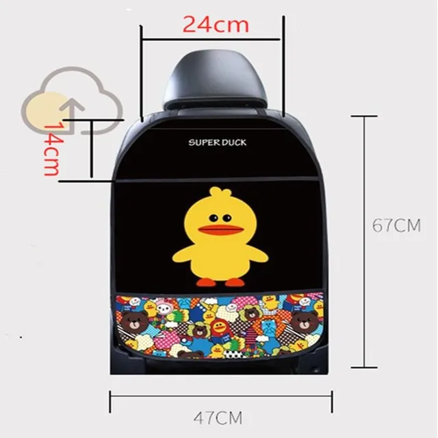 Waterproof car seat protector with cute motifs - 1 or 2 pieces