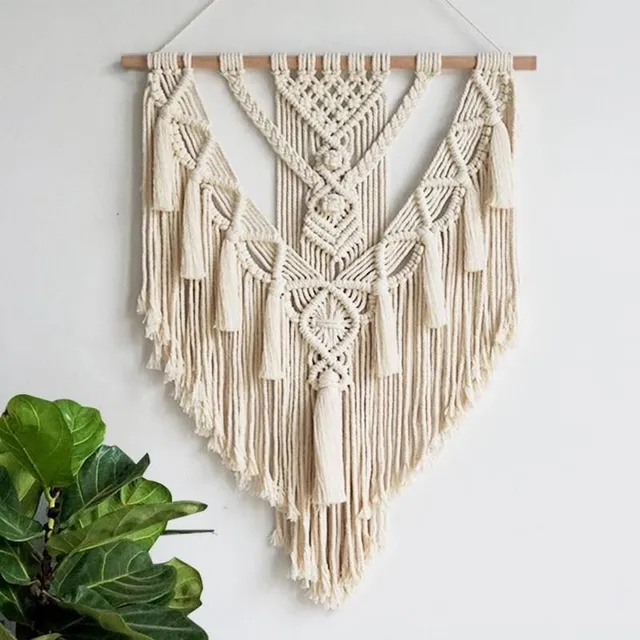 Hand-woven wall tapestry by God Macrame