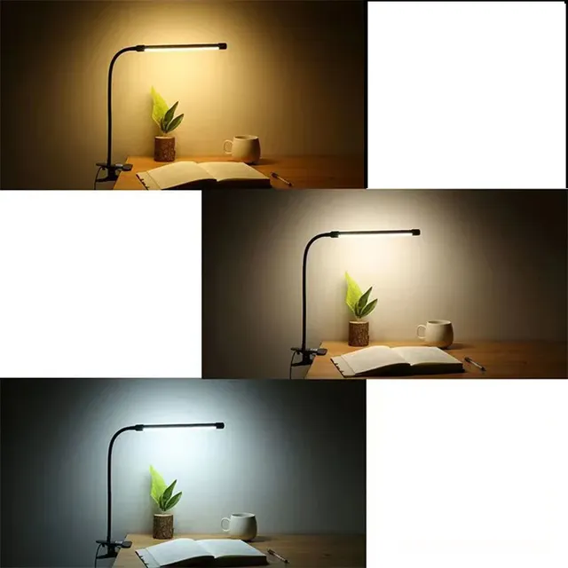 Table clip with LED lamp for eye protection