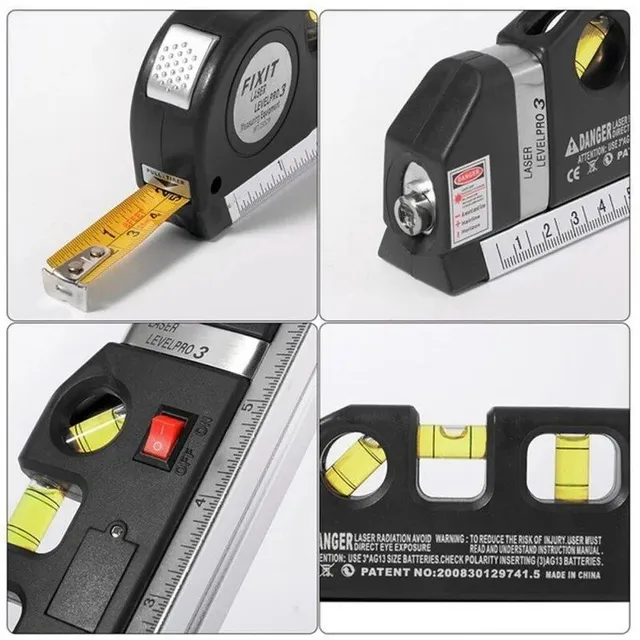 Laser water supply 4v1 - horizontal, vertical, laser ruler, measuring band