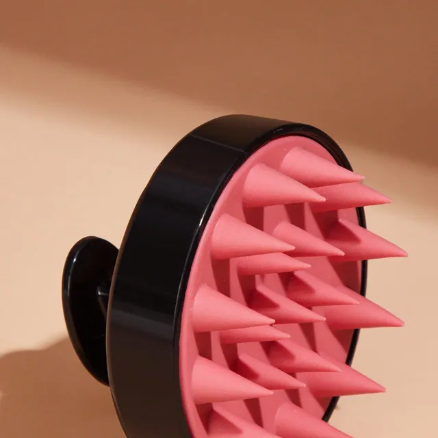 Massage and exfoliating silicone hairbrush - care for healthy and shiny hair