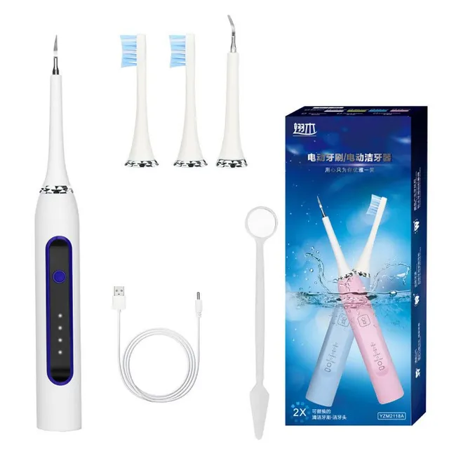 Electric waterproof rechargeable toothbrush + spare head
