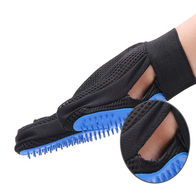 Coating gloves for hair removal