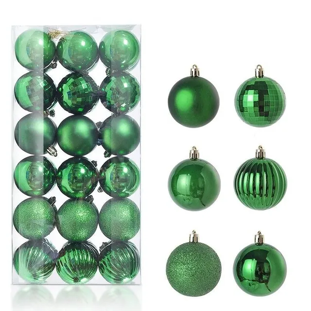 Trendy Christmas tree balls in different colours Bianca