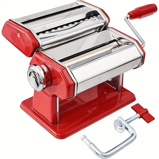 Handmade pasta machine 150mm with slicer and handle